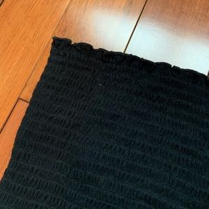Brandy Melville Black Ruffled tube top